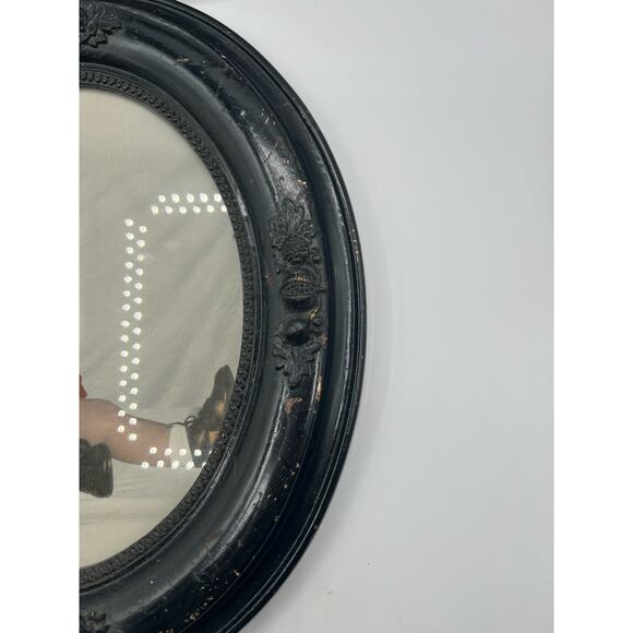 2 Vintage Wooden Carved Picture Frames With Glass Black Beautiful Detail - Picture 2 of 10